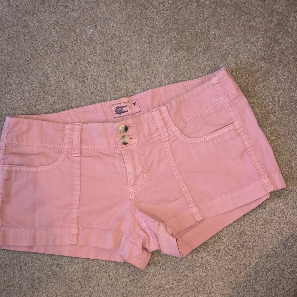 American Eagle “stretch” low rise shorts